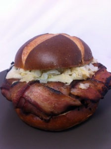 The Bacon Weave Brat Burger