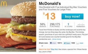 McDonald's Living Social Big Mac Deal