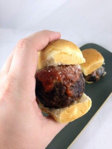 Mozzarella Stuffed Meatball Sliders