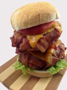 The Bacon Weave Double Cheeseburger