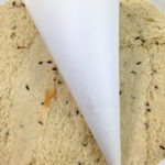 Rolling rye bread into a cone