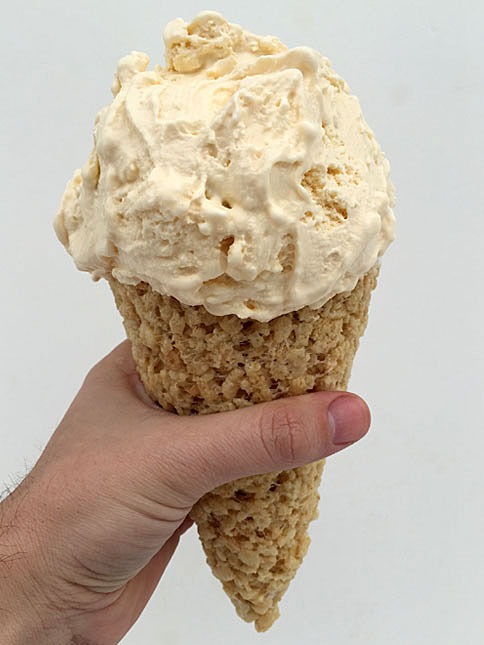The Rice Krispies Treat Ice Cream Cone | DudeFoods.com