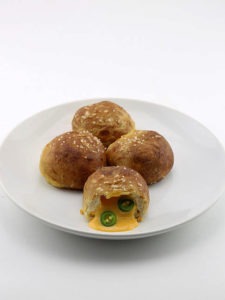 Nacho Cheese Stuffed Soft Pretzel Balls