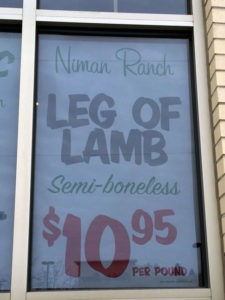 Semi-boneless leg of lamb