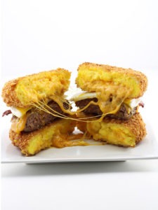 The Deep Fried Scrambled Egg Bun Burger