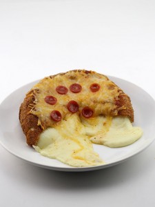 Deep Fried Cheese Crust Pizza