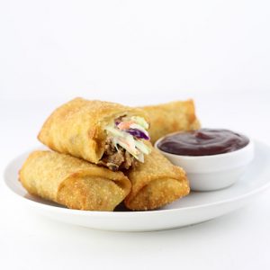 Rib Meat and Coleslaw Egg Rolls
