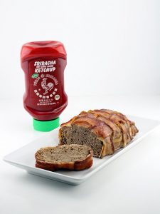 Bacon Wrapped Sriracha Ketchup Meatloaf