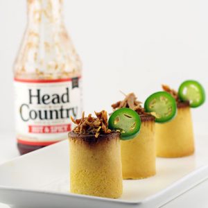 Pulled Pork and Cornbread Shooters