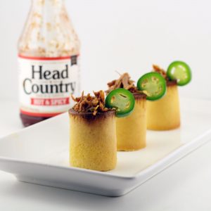 Pulled Pork and Cornbread Shooters