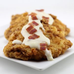 Chicken Fried Pork Sirloin With Bacon Country Gravy