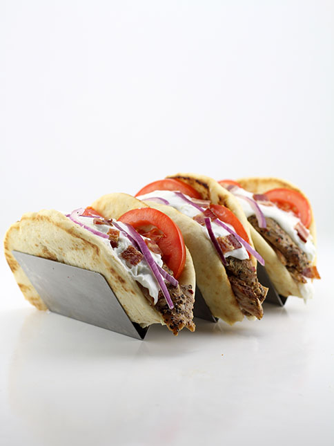 Pork Tenderloin Gyros With Bacon Tzatziki Sauce