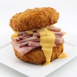 The Hot Ham & Cheese With a Deep Fried Macaroni and Cheese Bun