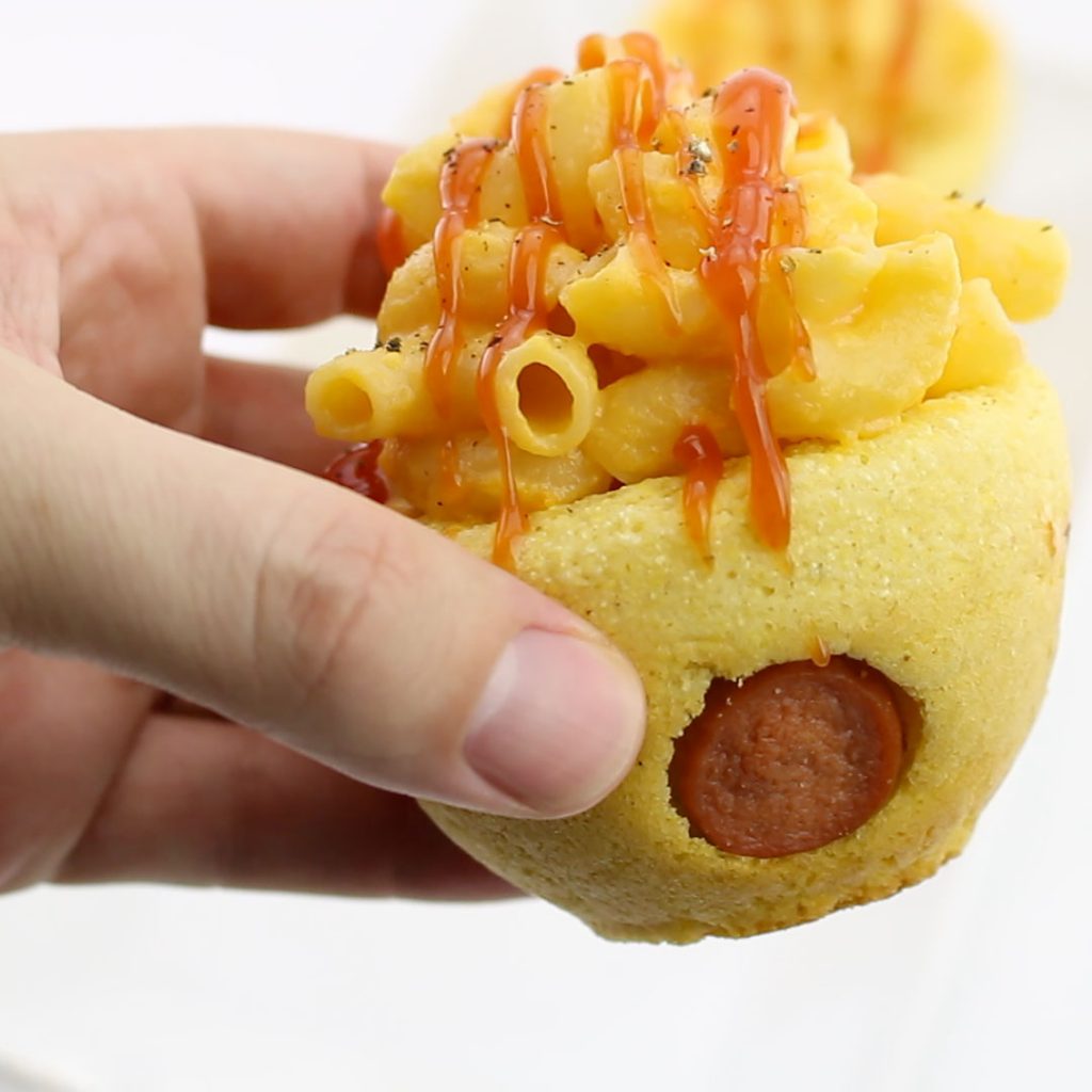Macaroni and Cheese in Edible Corn Dog Bowls Food Recipes & Videos
