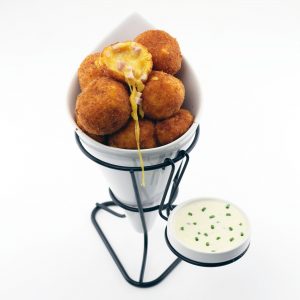 Deep Fried Ham & Cheese Balls