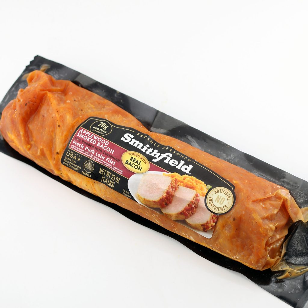 Applewood Smoked Bacon Pork Loin Filet With Bacon Apple Chutney