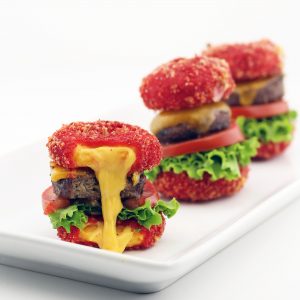 Flamin' Hot Cheetos Breaded Cheese Bun Sliders