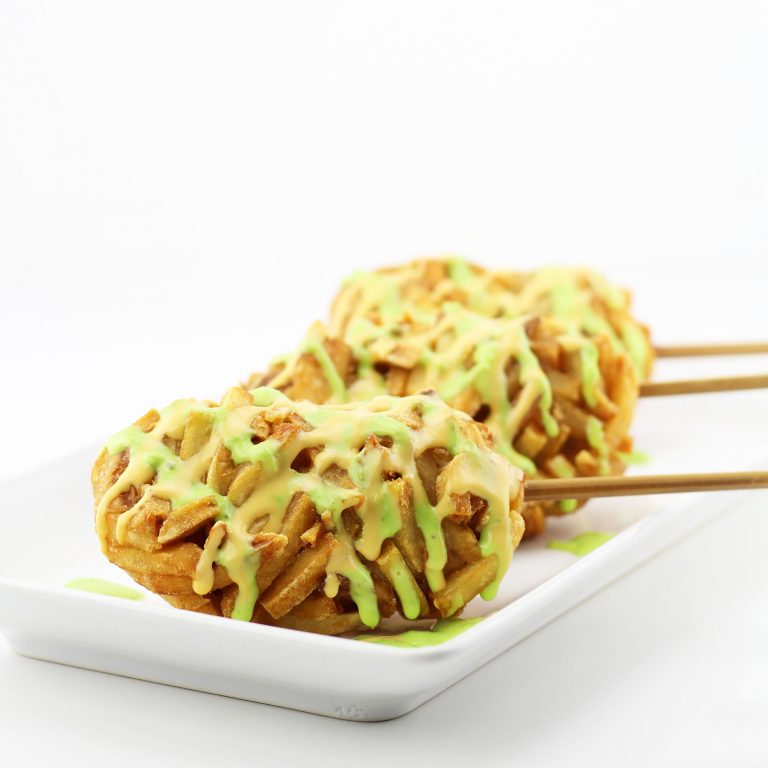 Deep Fried Fish and Chips on a Stick