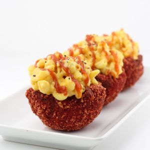 Flamin’ Hot Cheetos Breaded Macaroni and Cheese Bowls