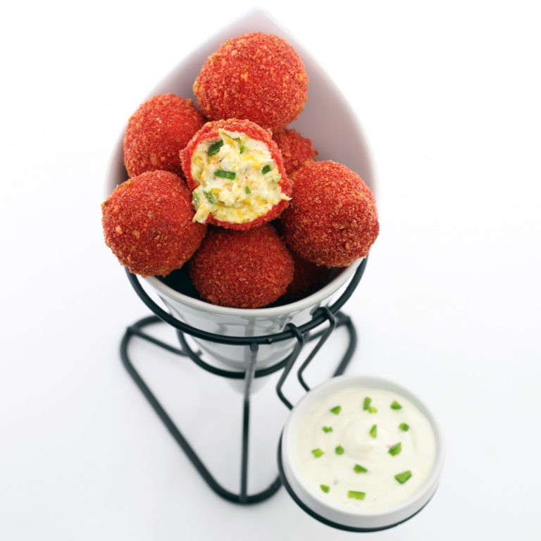 Flamin' Hot Cheetos Breaded Jalapeño Popper Balls