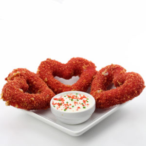 Valentine's Day Mozzarella Cheese Stick Hearts