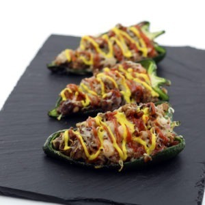 Bacon Cheeseburger Stuffed Poblano Peppers