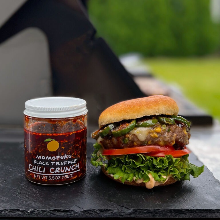 Black Truffle Chili Crunch Jalapeño Cheddar Burgers
