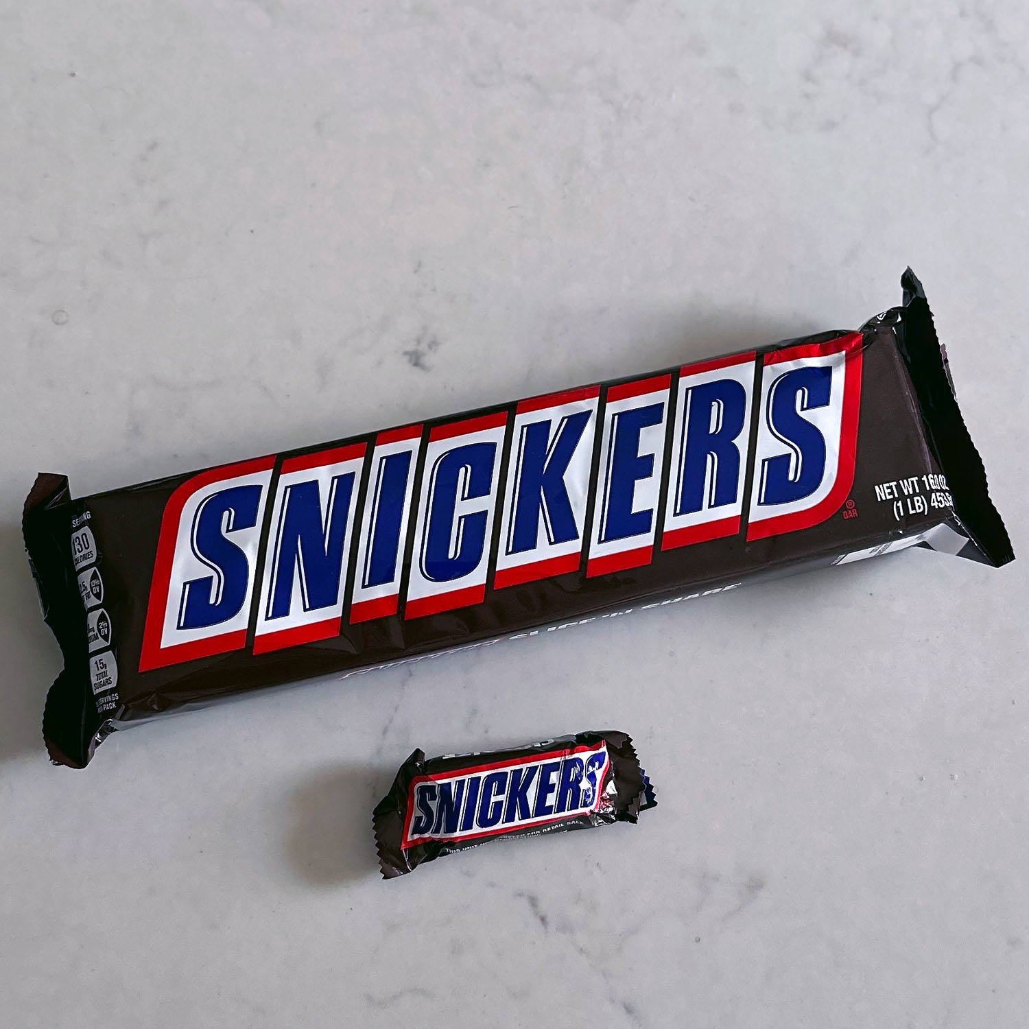 Giant one pound Snickers bar