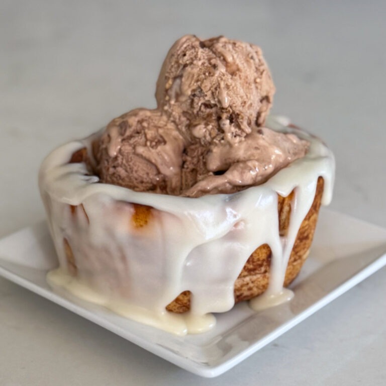Cinnamon Roll Ice Cream Bowl
